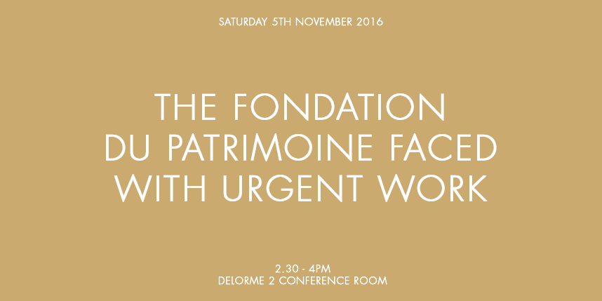 THE FONDATION DU PATRIMOINE FACED WITH URGENT WORK