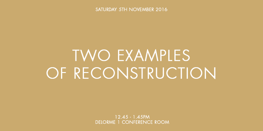 TWO EXAMPLES OF RECONSTRUCTION
