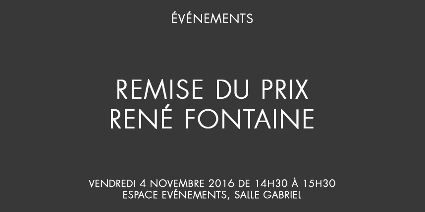 Remise de prix “René Fontaine”