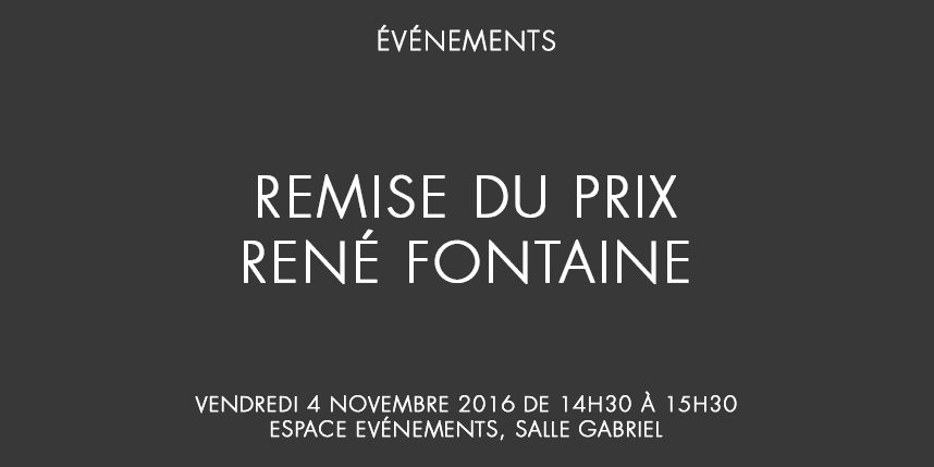 Remise de prix « René Fontaine »